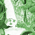 Foresta monocromia verde